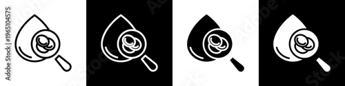 Red blood cells black and white icon design concept
