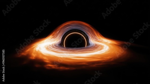 Stunning Black Hole Artwork: A Cosmic Phenomenon Captured in Vivid Colors and Celestial Swirls