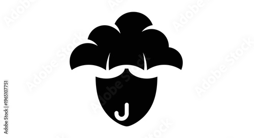 black acorn icon, simple acorn silhouette, acorn logo