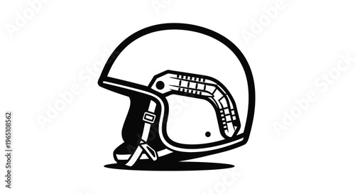 Military Helmet Icon – Army Protection Gear Outline Vector