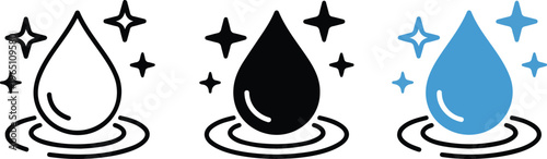 Set of minimalist fire hydrant icons in outline silhouette and colorful red flat vector emergency and safety styles.