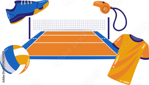 Clip Art Volleyball Sport Education Subject Illustration