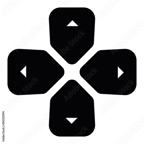 gamepad dpad with center button icon