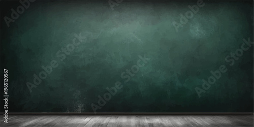 Empty room with blackboard on wall