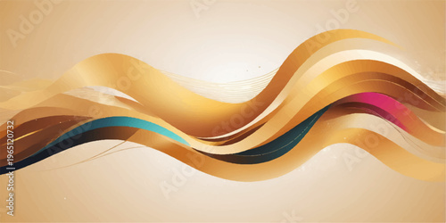 An abstract colorful wave background featuring a flowing orange vector curve design and light swirl pattern for a modern web banner wallpaper backdrop