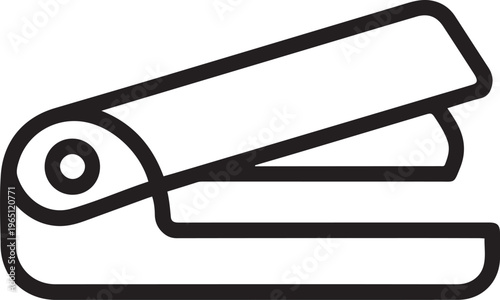 Folder stapler. Outline Folder stapler background. one line art icon drawing vector