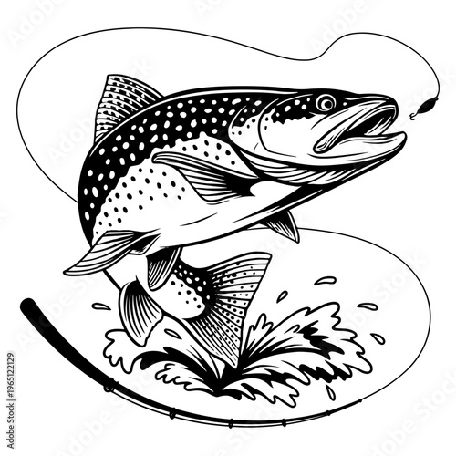 Fishing Reel SVG Angler Equipment Fish Hook Vector Cut File Design