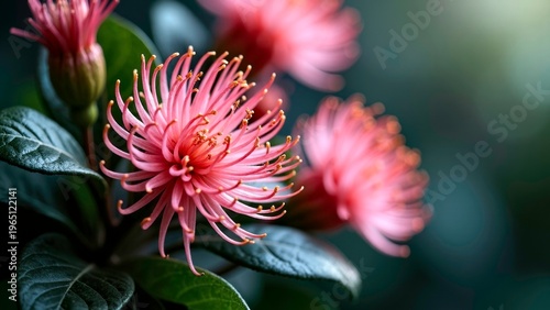 Pink flower ball with spherical flower head