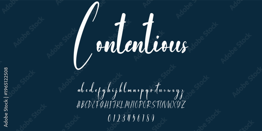 Obraz premium Script Collection Quality Module Calligraphy Font