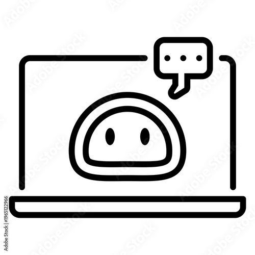 Virtual Assistant Line Icon