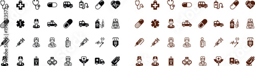 Healthcare and technology icons