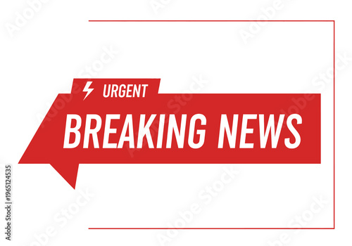 Urgent Breaking News Banner Graphic Illustration