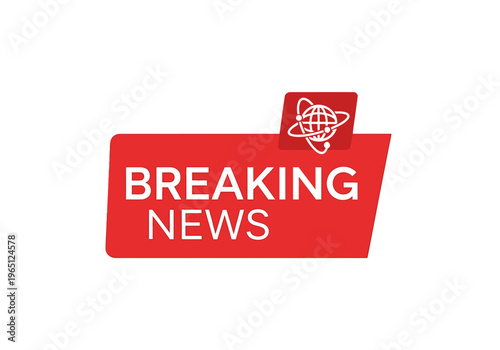 Breaking News Alert with Globe Icon for Global Updates and Important Announcements