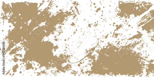 An antique brown grunge texture background featuring an aged stone wall pattern with dirty paint splashes and a rusty metal frame design