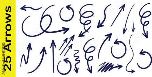 Seamless abstract floral background pattern featuring a vector set of artistic flower elements and sketch style line icons