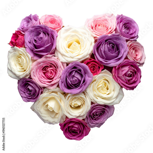 可愛いハート、バラのブーケ（花、贈り物、お祝い）