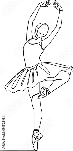 Elegant ballet dancer poses gracefully in a classic tutu