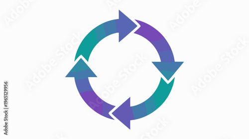 Free Download Circular Refresh Sync Arrows - Gradient Blue Purple Cycle Icon - GFXLoad