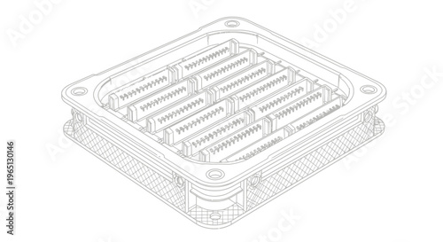 Plastic Grate Square Industrial Component.