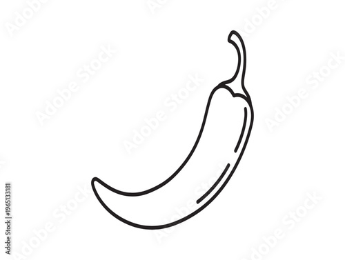 Chili pepper icon, spicy food symbol, hot chili illustration, vector pepper