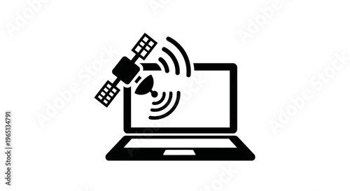 A stylized black leaf design element.