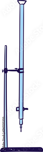 Buret Laboratory Glassware for Chemistry Experiment Clipart