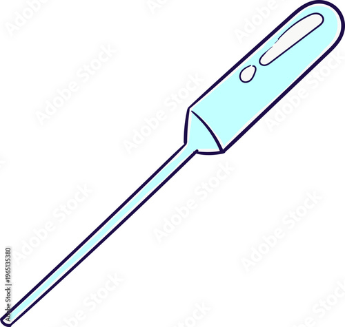 Mikropipet Batang Sempit Laboratorium untuk Eksperimen Kimia Clipart