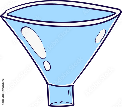 Powder Funnel Laboratory Tool for Transferring Chemical Powder Samples