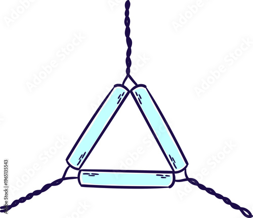 Pipestem Triangle Laboratory Support Tool for Heating Crucibles