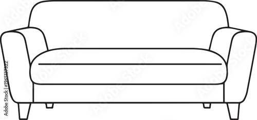 A black and white drawing of a chair