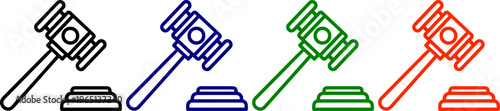 Gavel and sound block symbol for justice court law legal proceedings and auction