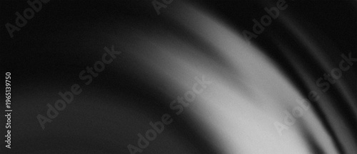Abstract Black and White Grainy Texture Background with Soft Gradient Light and Fluid Silk Motion Blur