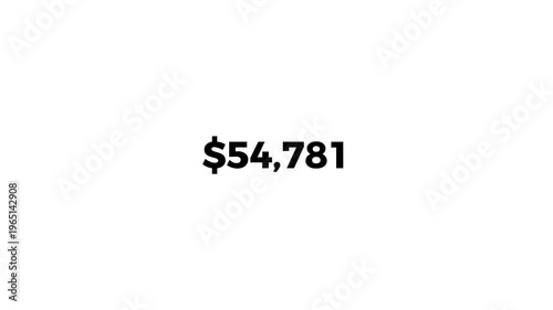 100,000 Dollars number Counter 4k Animation. Counting, USD counter.animation,