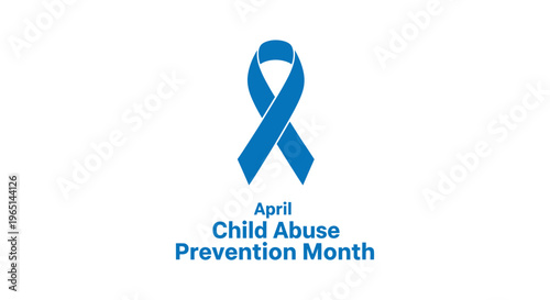 Child abuse prevention month awareness ribbon