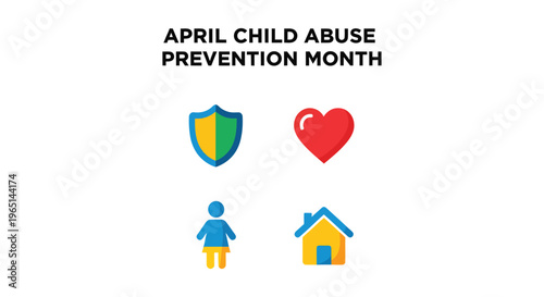 April child abuse prevention month awareness symbols