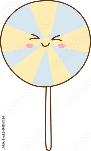 Cute Swirl Candy Kawaii Decorative Clipart
