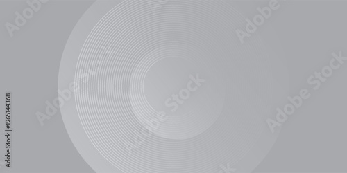 Abstract white background with grey circle lines. Digital future technology concept wallpaper wave