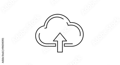 Cloud Data Uploading Concept - Secure Digital Transfer to Server