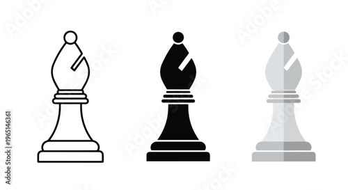 chess pawn icons set strategic game - Minimalist, flat icon, outline, glyph, linear, clipart, sticker - icon set