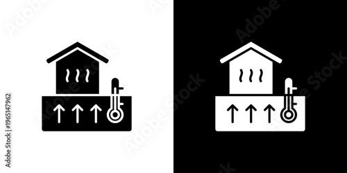 Geo Heat Icon Sheet Black And White