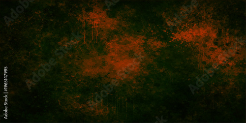 Abstract an abstract and artistic creation, blending dark green tones with vibrant red hues. The color palette creates a visual contrast and evokes a feeling of depth and mystery. 