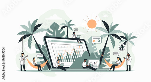 A doctor in a white coat explains a medical concept with a pointer, conveying expertise and professionalism in a clean and simple illustration.