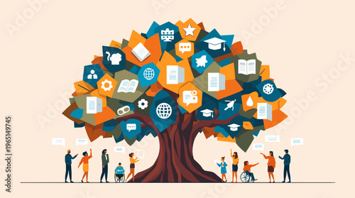 A simple, elegant design element on a soft peach background, conveying a sense of calmness and serenity.