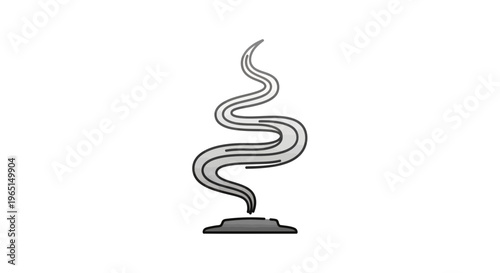 Simple vector illustration of wisps of smoke or steam rising from a surface, symbolizing aroma, heat, or energy