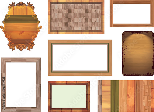 木材のフレーム額縁