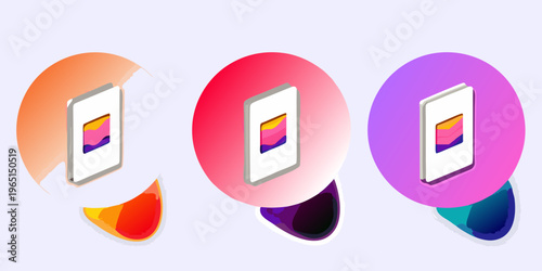Colorful abstract nfts displayed within overlapping circular shapes