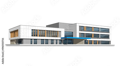 Modern School Building Facade - Contemporary Architecture, Education Facility Design