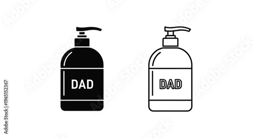 Dad care products father's day gifts Vector