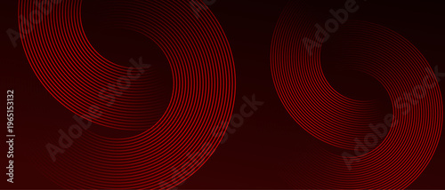 Abstract geometric design wallpaper. Minimalist creative design on red dark background. Geometric lines, shapes, and color background