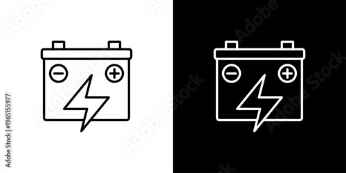 Battery Pack Icon Sheet Black And White